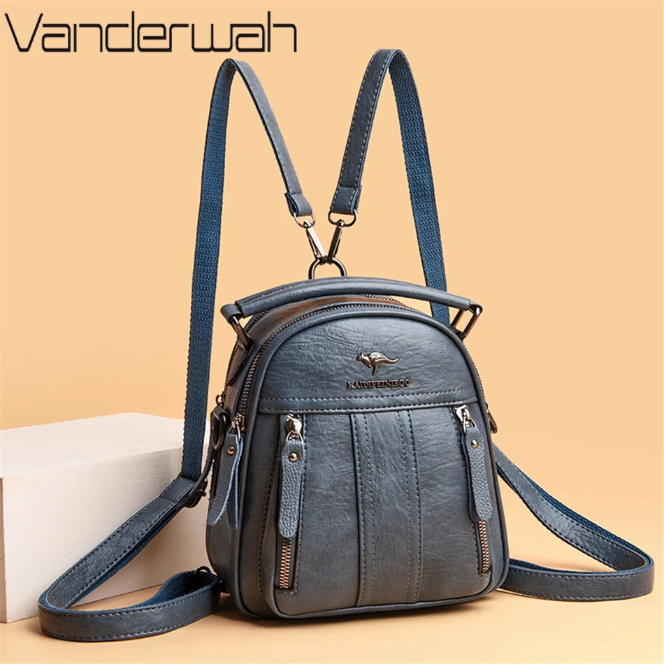 Leather Work Backpack - Mochilas de cuero 4 en 1,