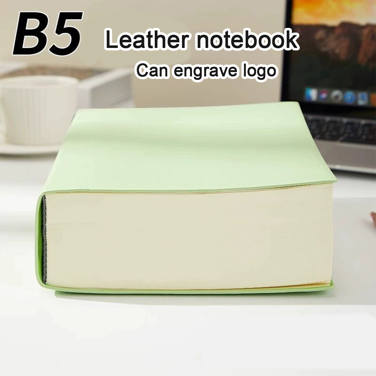 Leather Work Notebook - (Grabado de logotipo disponible) Cuaderno de
