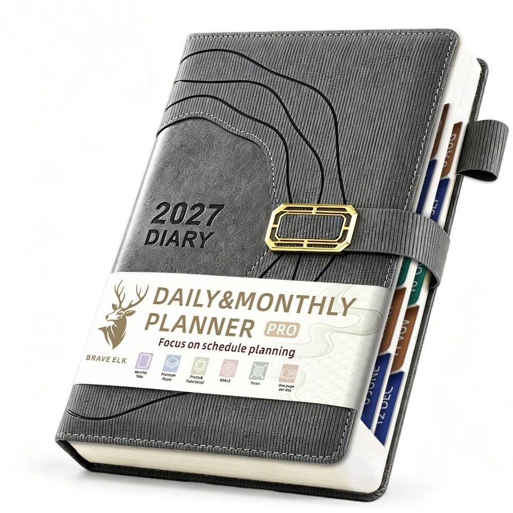 Leather Work Notebook - Agenda 2027 con Tapa Dura de