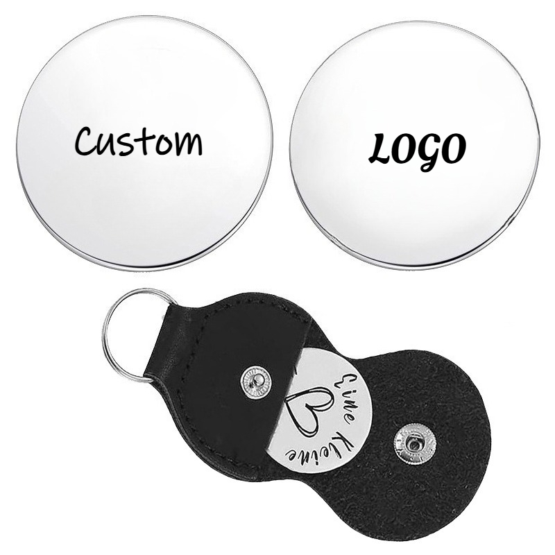 Leatherwork Keychain - LLavero con logotipo personalizado, moneda de