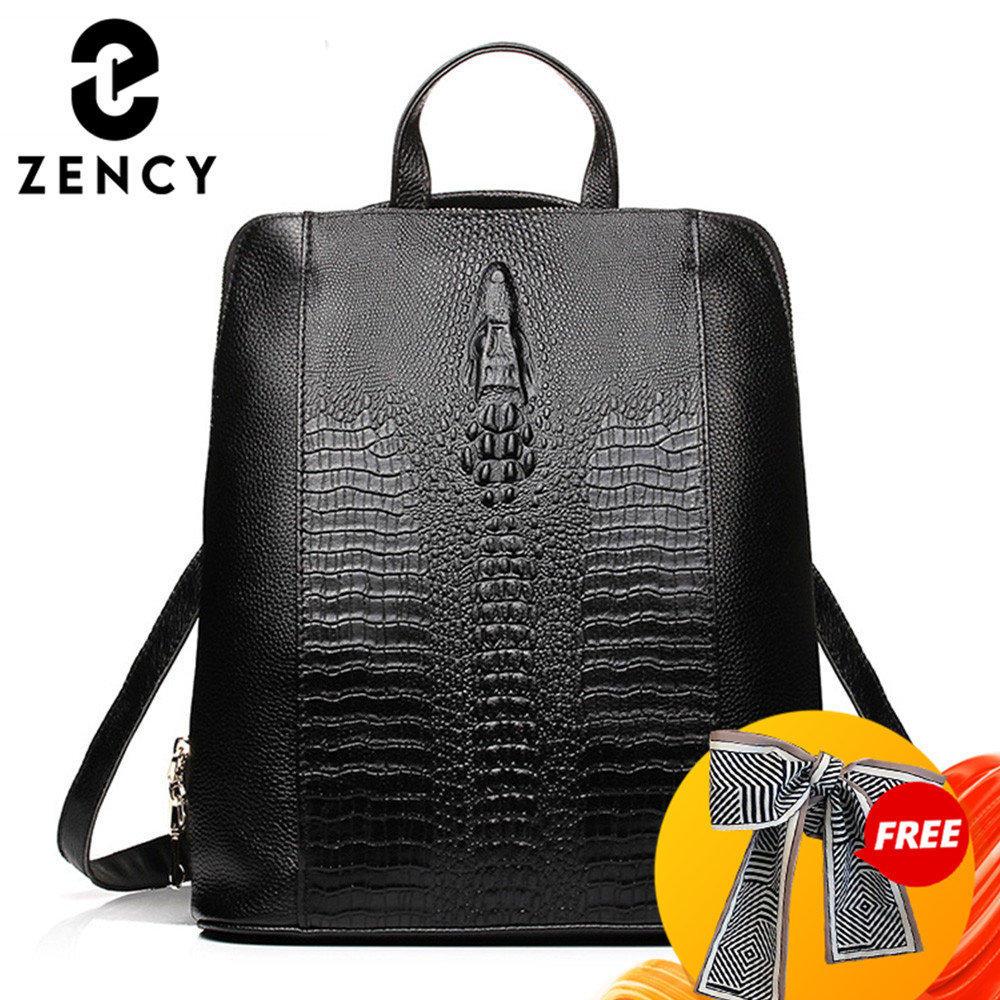 Leather Work Backpack - Mochila Zency de piel de cocodrilo