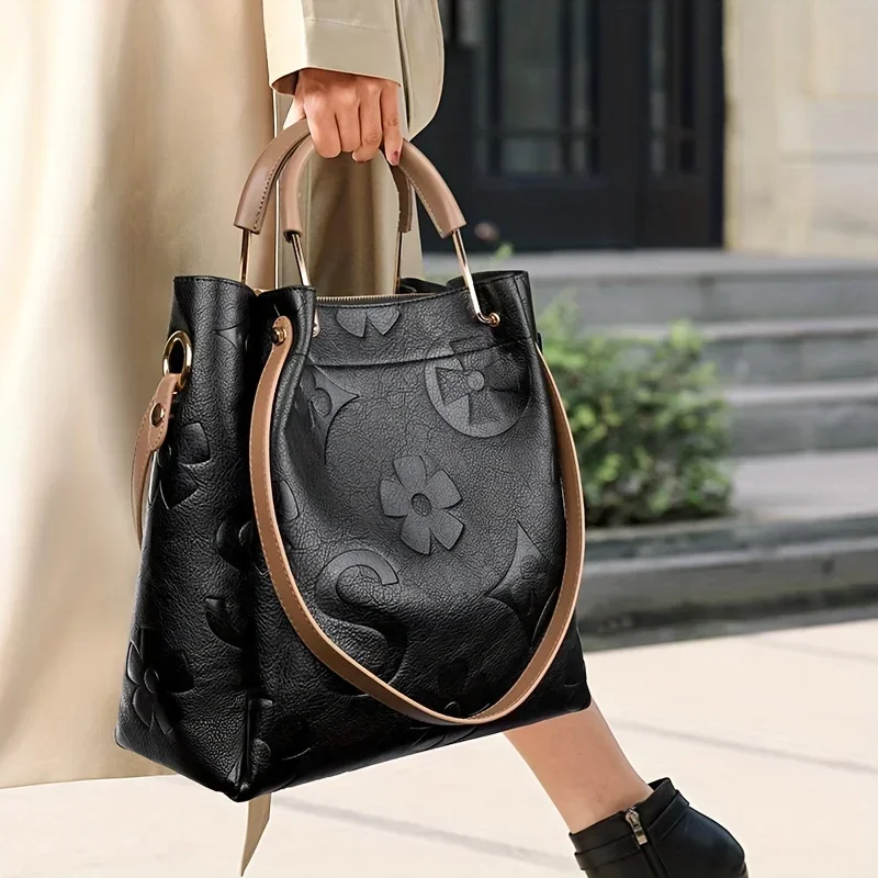 Elegante bolso floral de piel  - Leatherwork Keychain reseña y precio