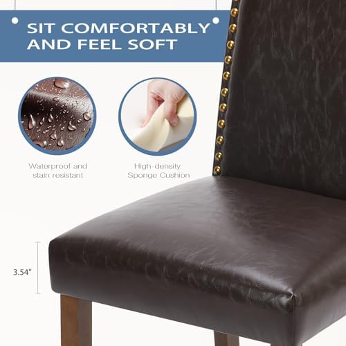 Juego de 4 Sillas de Comedor,  - Leatherwork Desk reseña y precio