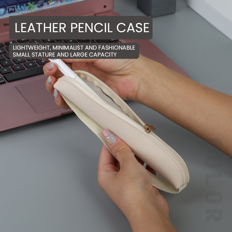 Portalápices de cuero Pu con c - Leather Work Notebook reseña y precio