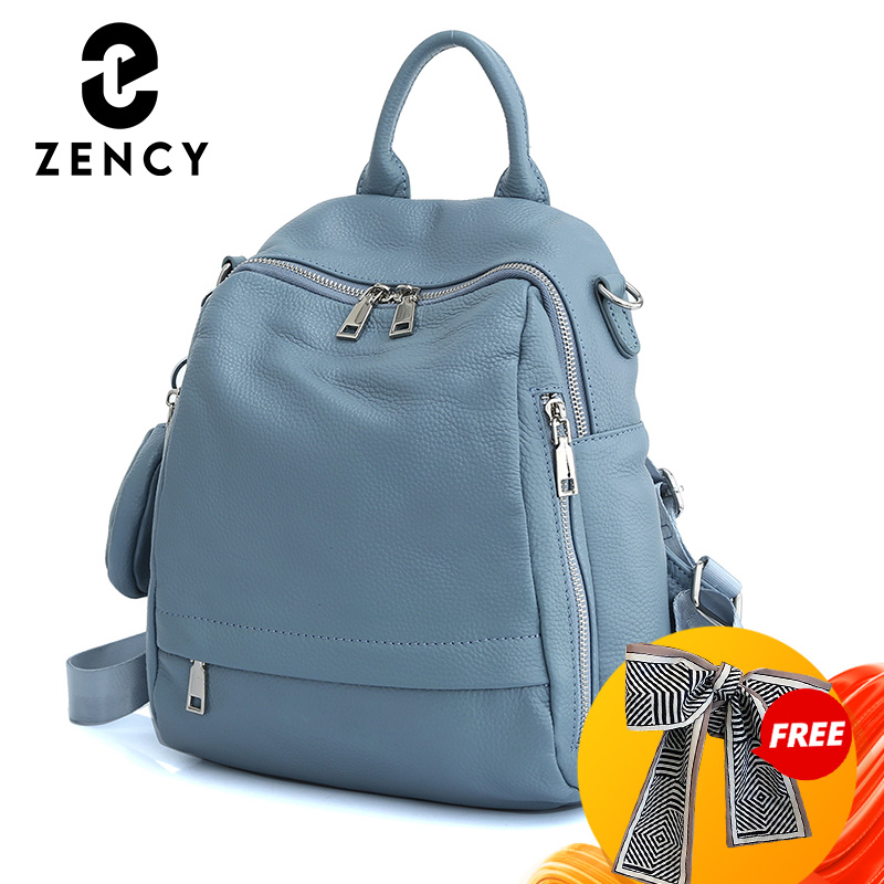 Mochila Zency de cuero genuino - Leather Work Backpack reseña y precio