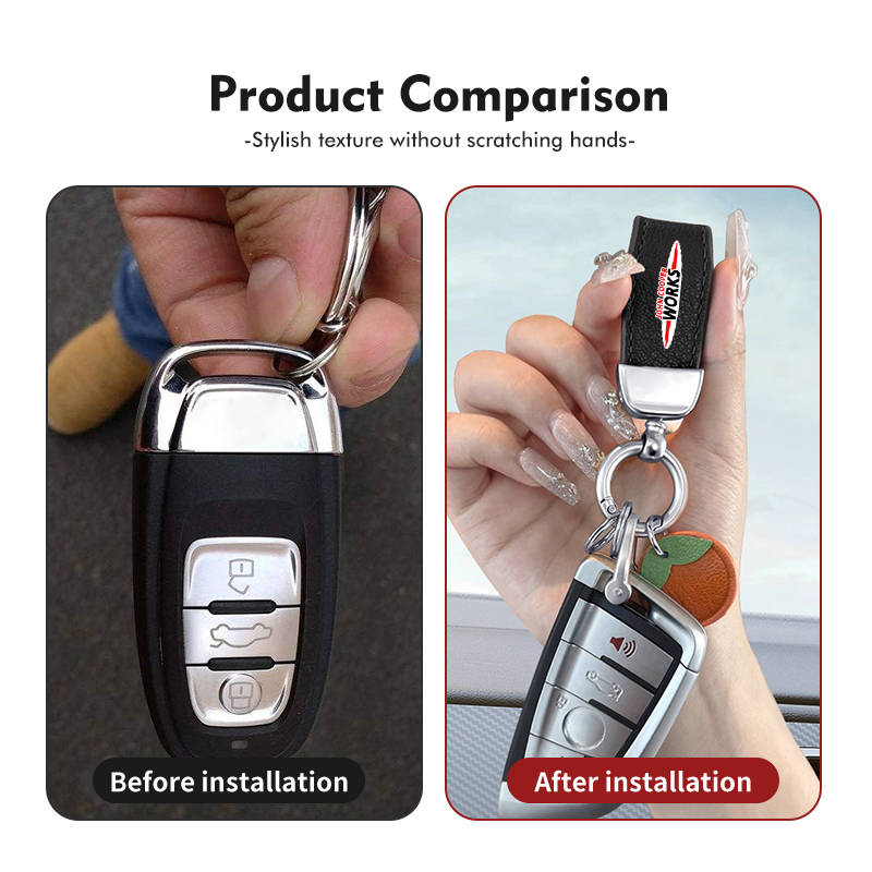Llavero de Cuero para MINI, Ll - Leatherwork Keychain reseña y precio