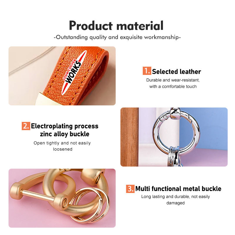 Llavero de Cuero para MINI, Ll - Leatherwork Keychain reseña y precio