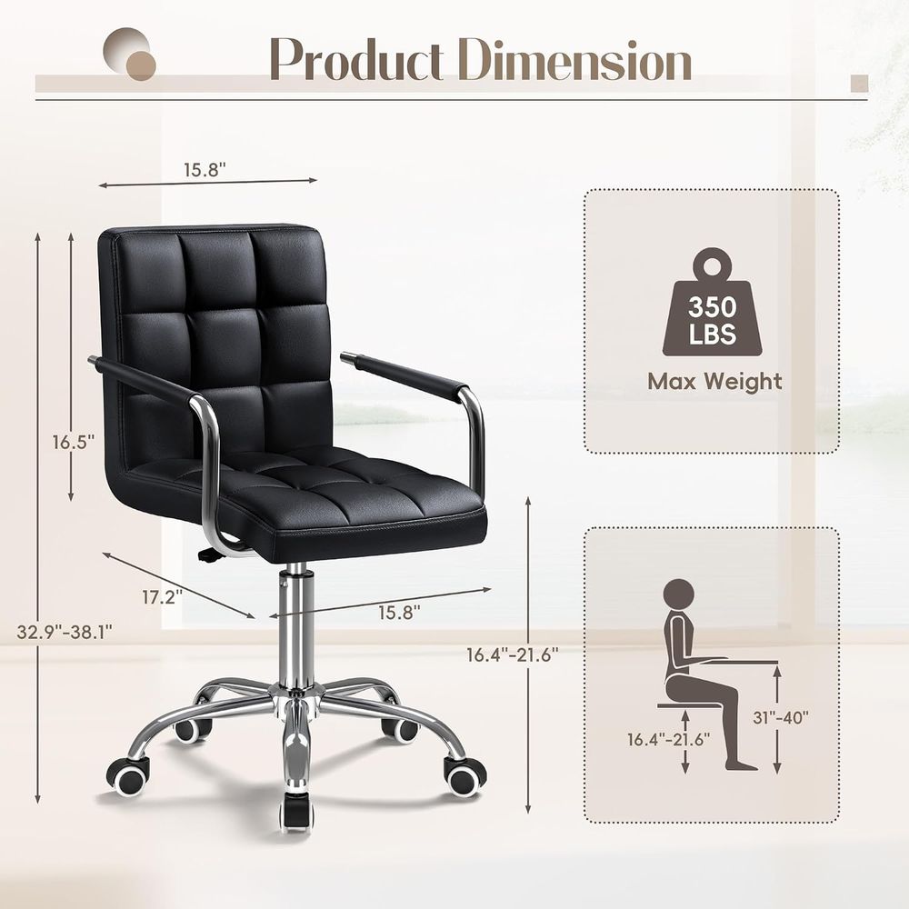 Silla de Oficina Giratoria Aco - Leatherwork Desk reseña y precio