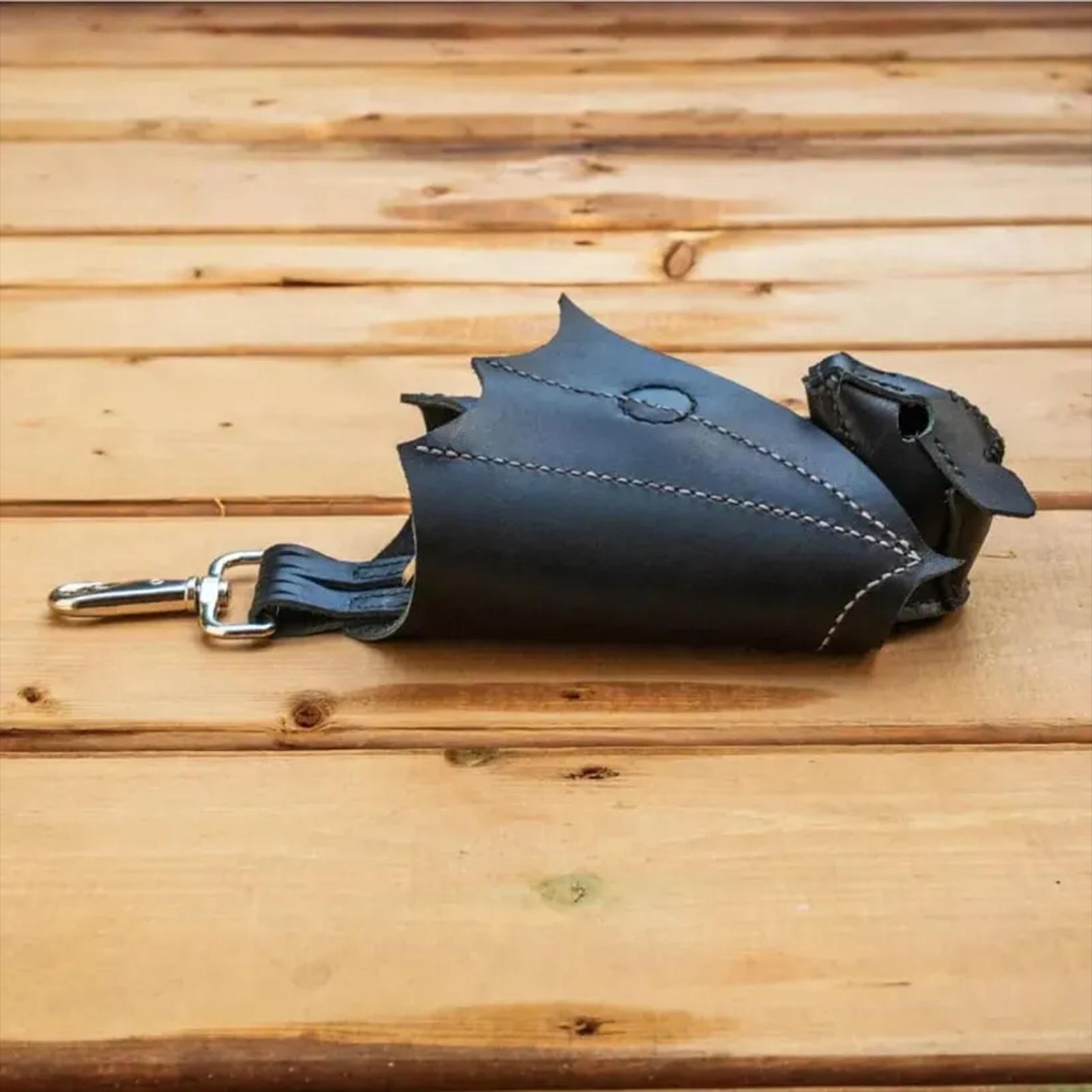 Monedero gótico de piel sintét - Leatherwork Keychain reseña y precio