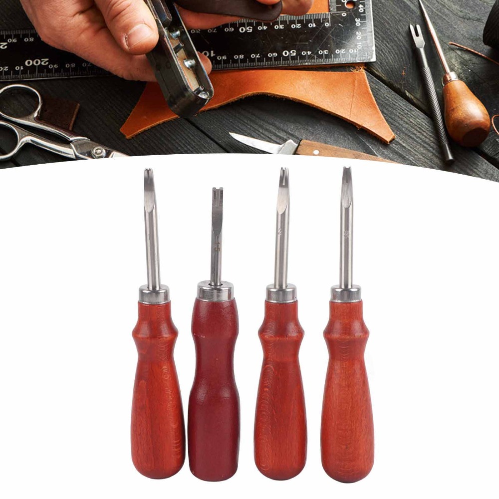 Juego de 4 Herramientas para B - Leatherwork Edge Beveler reseña y precio