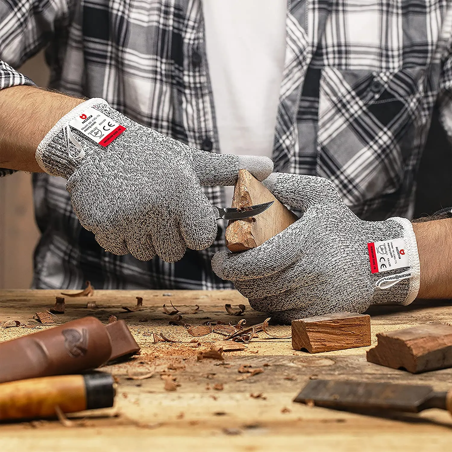 Guantes resistentes a cortes d - Leatherworking Leveling reseña y precio