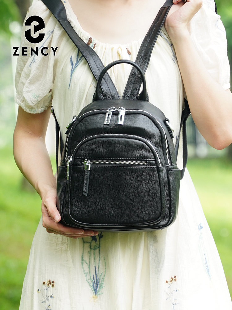 Mochila pequeña Zency de cuero - Leather Work Backpack reseña y precio