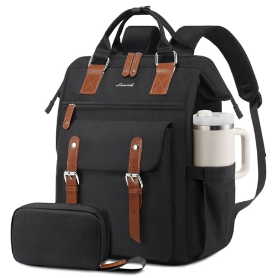 Mochila para portátil para muj - Leather Work Backpack reseña y precio
